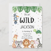 Invitation modifiable de safari (Devant)