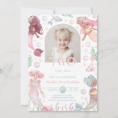 Invitation modifiable de sirène pour fille à la me (Devant)