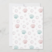 Invitation modifiable de sirène pour fille à la me (Dos)