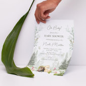 Invitation modifiable du Baby shower des bois