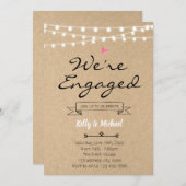Invitation modifiable Fiançailles rustique (Devant / Derrière)