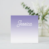 Invitation (Modifiable) Ombre couleur violet clair et votre t (Debout devant)