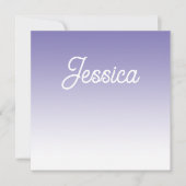 Invitation (Modifiable) Ombre couleur violet clair et votre t (Devant)