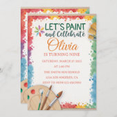 Invitation Modifiable Peignons et célébrons (Devant / Derrière)