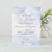 Invitation modifiable pour Baby Shower "Little Pie (Debout devant)
