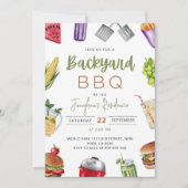 Invitation modifiable pour barbecue, invitation po (Devant)