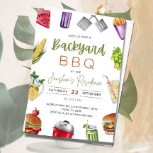 Invitation modifiable pour barbecue, invitation po