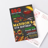 Invitation modifiable pour fête avec BBQ et détent