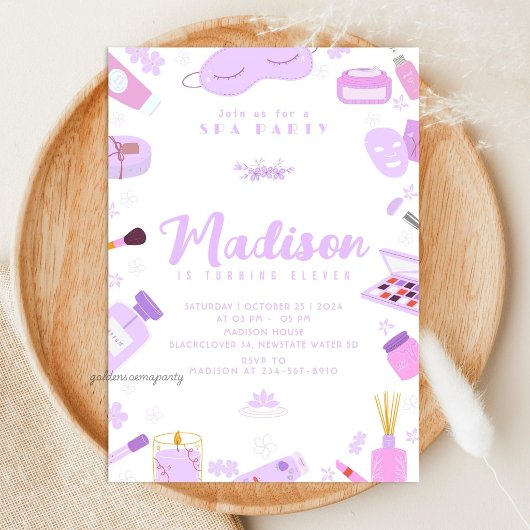 Invitation modifiable pour fête d'anniversaire de