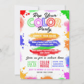 Invitation modifiable pour fête lumineuse de coule (Devant)