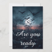 Invitation modifiable pour Halloween dans un manoi (Dos)