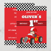 Invitation modifiable pour la 1ère fête d'annivers (Devant / Derrière)