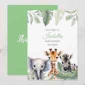 Invitation modifiable pour la baby shower d'un pet (Devant / Derrière)