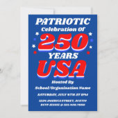 Invitation modifiable pour la célébration de 250 a (Devant)
