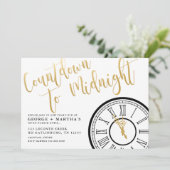 Invitation modifiable pour la soirée du Nouvel An (Debout devant)