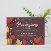 Invitation modifiable pour le dîner de Thanksgivin (Debout devant)