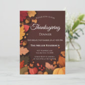 Invitation modifiable pour le dîner de Thanksgivin (Debout devant)
