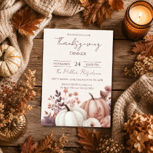 Invitation modifiable pour le dîner de Thanksgivin