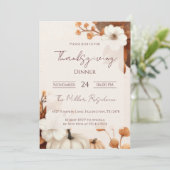 Invitation modifiable pour le dîner de Thanksgivin (Debout devant)