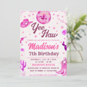 Invitation modifiable pour soirée disco cowgirl (Debout devant)