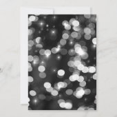 Invitation Modifiable pour soirée masquée noire et argentée (Dos)