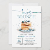 Invitation modifiable pour un Baby Brunch Blueberr (Devant)
