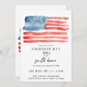 Invitation modifiable pour un BBQ de la Fête de l' (Devant / Derrière)