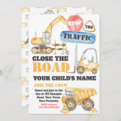 Invitation modifiable pour un chantier de construc (Devant / Derrière)