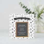 Invitation modifiable pour Un esprit brillant, un  (Debout devant)