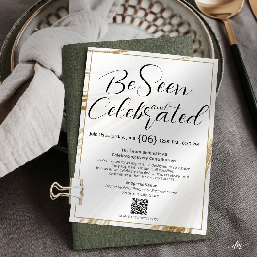 Invitation modifiable pour un événement de reconna