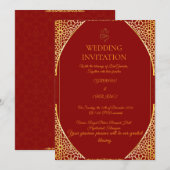 Invitation modifiable pour un mariage indien (Devant / Derrière)