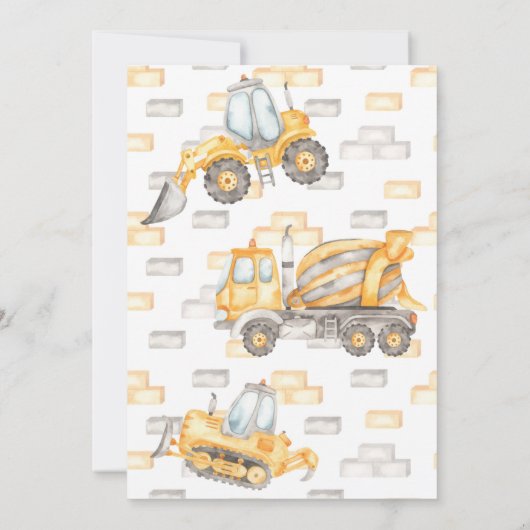 Invitation modifiable pour une construction, invit (Dos)