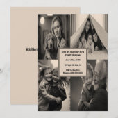 Invitation modifiable pour une fête avec quatre ph (Devant / Derrière)