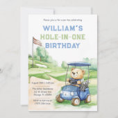 Invitation modifiable pour une fête de golf pour e (Devant)