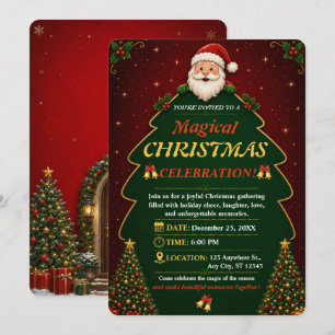 Invitation modifiable pour une fête de Noël joyeus