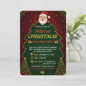 Invitation modifiable pour une fête de Noël joyeus (Debout devant)