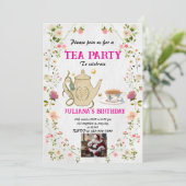Invitation modifiable pour une fête de thé de Noël (Debout devant)