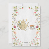 Invitation modifiable pour une fête de thé de Noël (Dos)