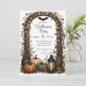 Invitation modifiable pour une fête d'Halloween (Debout devant)