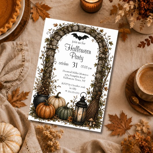 Invitation modifiable pour une fête d'Halloween