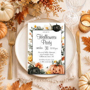 Invitation modifiable pour une fête d'Halloween
