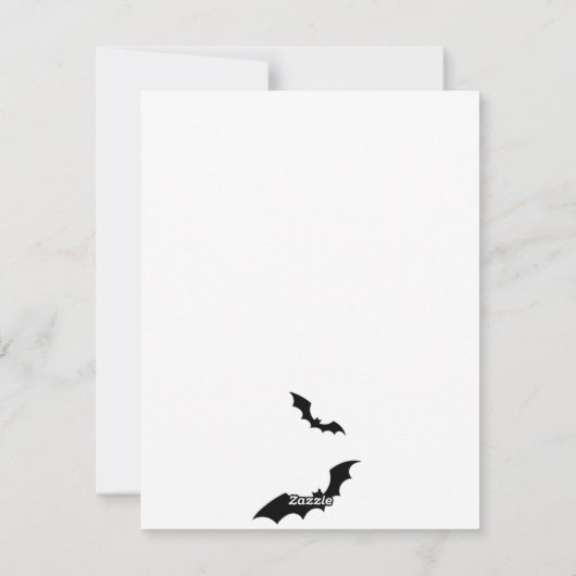 Invitation modifiable pour une fête d'Halloween av (Dos)