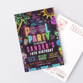 Invitation modifiable pour une Pool Party Glow Par