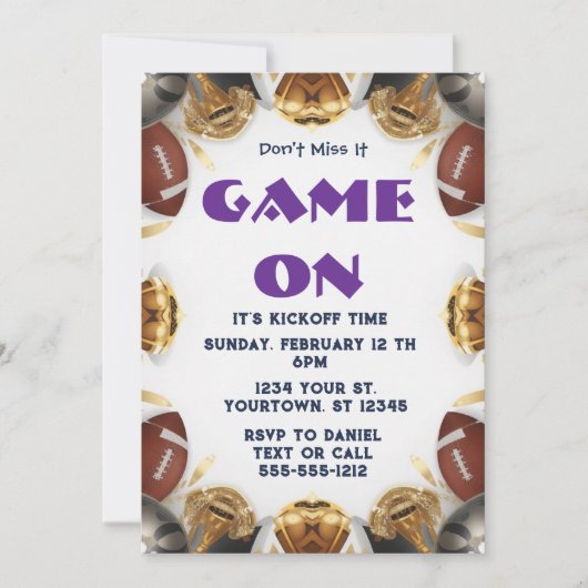 Invitation modifiable pour une soirée de visionnem (Devant)