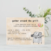 Invitation Modifiable Rassemblement autour du grill BBQ (Debout devant)