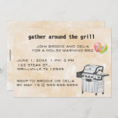 Invitation Modifiable Rassemblement autour du grill BBQ (Devant / Derrière)