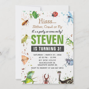 Invitation modifiable Reptile et insecte