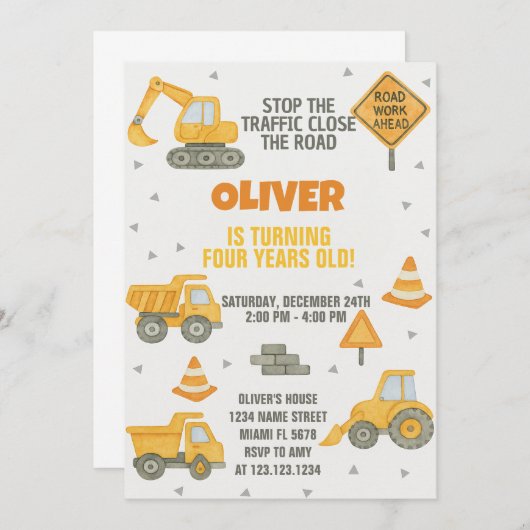 Invitation Modifiable sous l'invitation de la partie de const (Devant / Derrière)