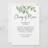 Invitation Modification de la date des événements (Devant)