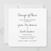 Invitation Modification des plans Replanifier le Mariage phot (Devant)